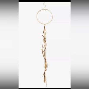 Express Leather Fringe CHOKER Necklace NWT